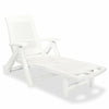 Sunlounger Footrest Plastic Outdoor Recliner Chair Garden Bench Seat Multicolor