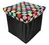 Single Folding Storage Pouffe Cube Foot Stool Seat Ottoman Footstool Toy Box