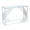 Slim Console Table Side Narrow Desk Kitchen Hallway Stand Rectangular Glass Unit