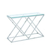 Slim Console Table Side Narrow Desk Kitchen Hallway Stand Rectangular Glass Unit