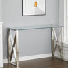 Slim Console Table Side Narrow Desk Kitchen Hallway Stand Rectangular Glass Unit