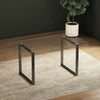 4-8 Seater Glass Dining Table Rectangular 1.6m in Glass Top& U Shaped Metal Legs