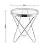 Large 45cm Round Table Side Table Glass Coffee Harpin Circular Indoor LivingRoom