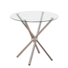Round Glass Dining Table with 4/2 Chairs Office Home Living Room Kitchen Seats