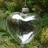 Heart Shaped Fillable Glass Baubles 12/24/36PCS Party Christmas Tree Decorations