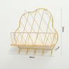 Wall-Mount Floating Wall Shelves Hanging Storage Display Golden Home Office Déco