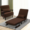 Fold Out Single Chair Sofa Bed Guest Sleeper Chairbed 5-Positions Adjustable