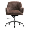 Crushed Velvet Office Executive Chair Padded Swivel Computer Armchair Gas Lift