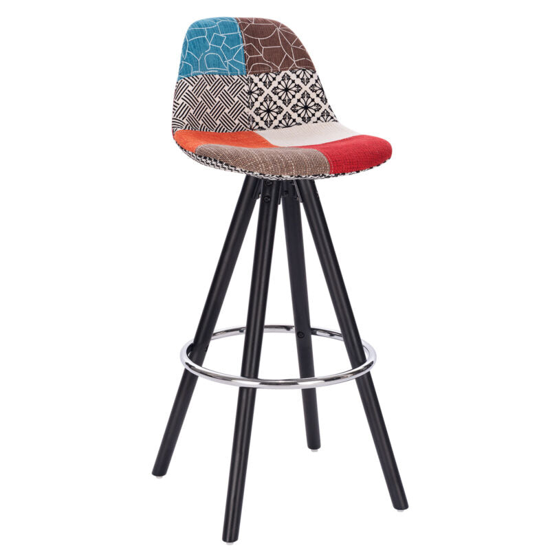 1x Bar Stools Faux Leather Upholstered Seat High Counter Barstool Pub Cafe Club