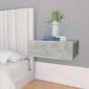 2pcs Floating Nightstands Wall-Mounted Shelf Table with Drawer Chipboard Bedroom
