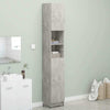 Bathroom Tallboy Cabinet Storage Cupboard Unit Freestanding with Door Shelves