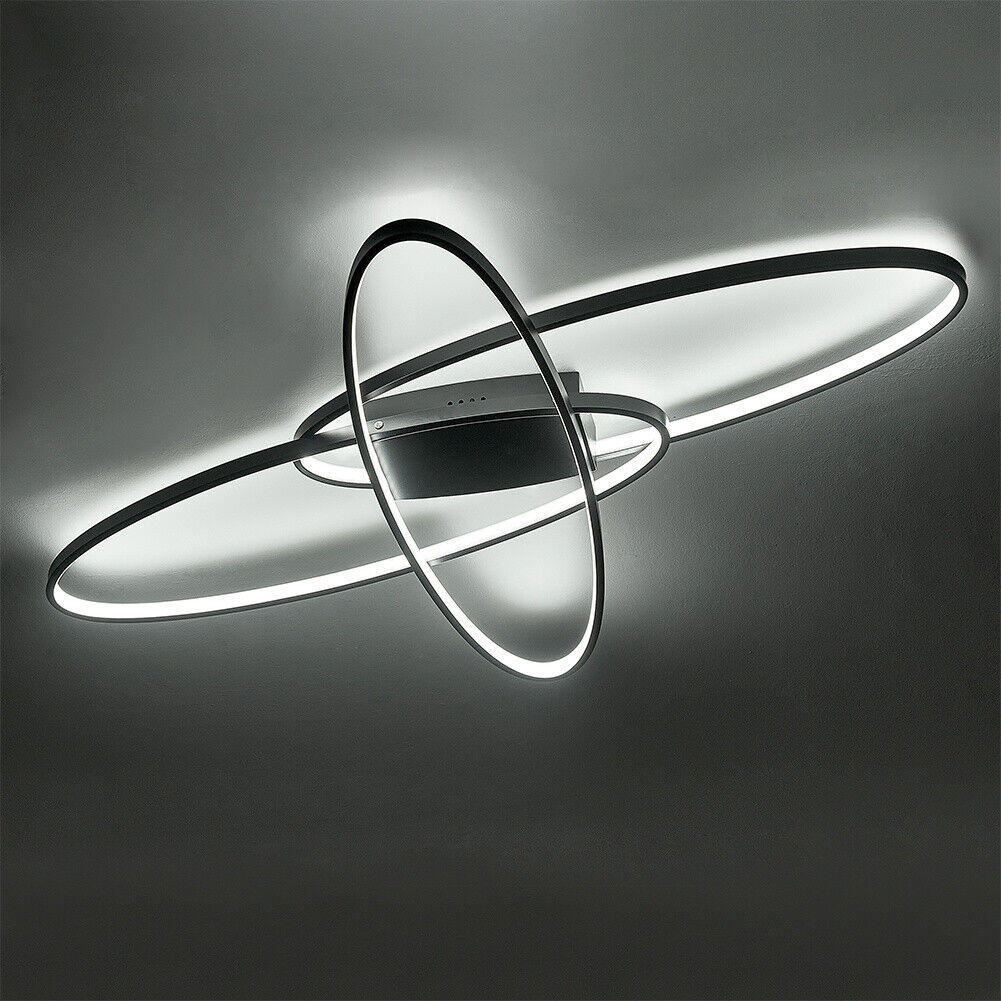 Modern LED Ceiling Light Acrylic Ring Pendant Lamp Bedroom Living Room Lighting