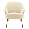 Occasional Velvet Nordic Armchair Tub Chair Wing Back Single Seat Sofa Fireside