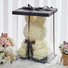 LED Foam Rose Rabbit Bunny Artificial Flower Doll Wedding Birthday Gift With Box