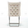 Vanquish Premium Button Back Velvet Dining Chair Brampton Cross Legs Chrome 2023