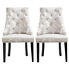 2/4x Ice Velvet Mink Upholstered Dining Room Chairs Knocker Back with Stud Chair
