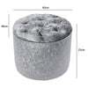 Velvet Vanity Makeup Stool Footstool Dressing Table Chair Round Upholstered Seat