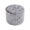 Velvet Grey Footstool Pouffe Round Footrest Makeup Dressing Table Stool Chair