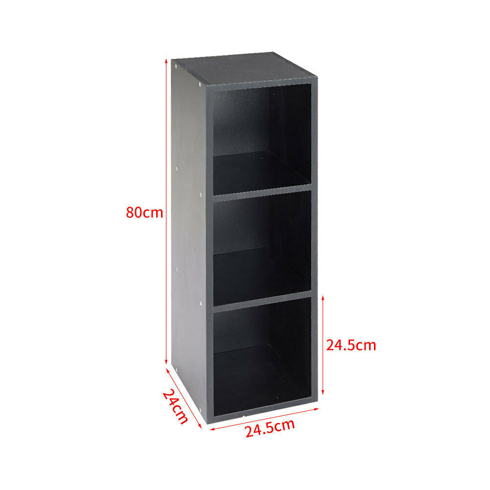 Cube 3 4 5 7 Tier Wooden Bookcase Bookshelf Storage Shelf Corner Display Stand
