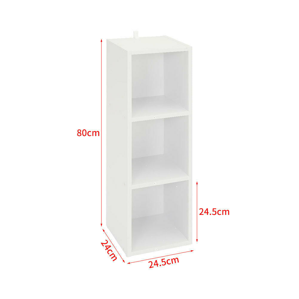 Cube 3 4 5 7 Tier Wooden Bookcase Bookshelf Storage Shelf Corner Display Stand