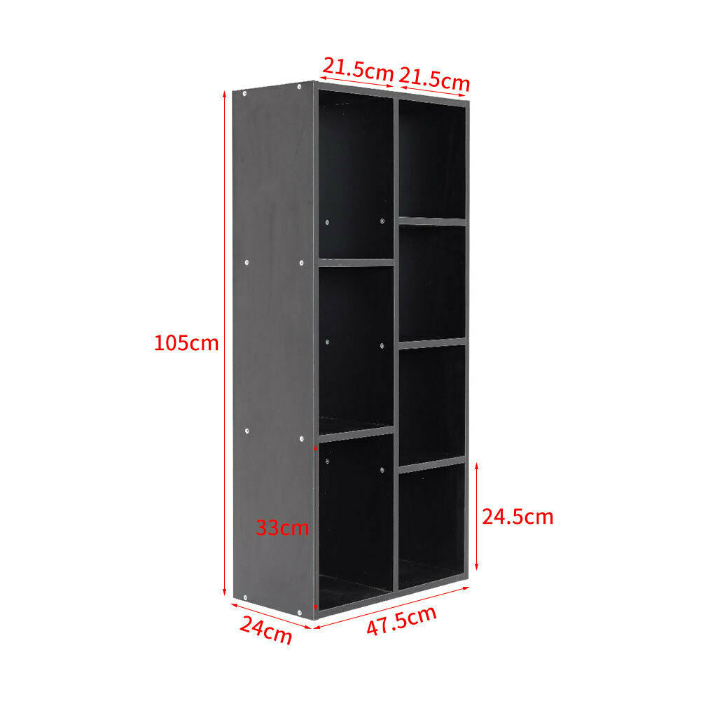 Cube 3 4 5 7 Tier Wooden Bookcase Bookshelf Storage Shelf Corner Display Stand
