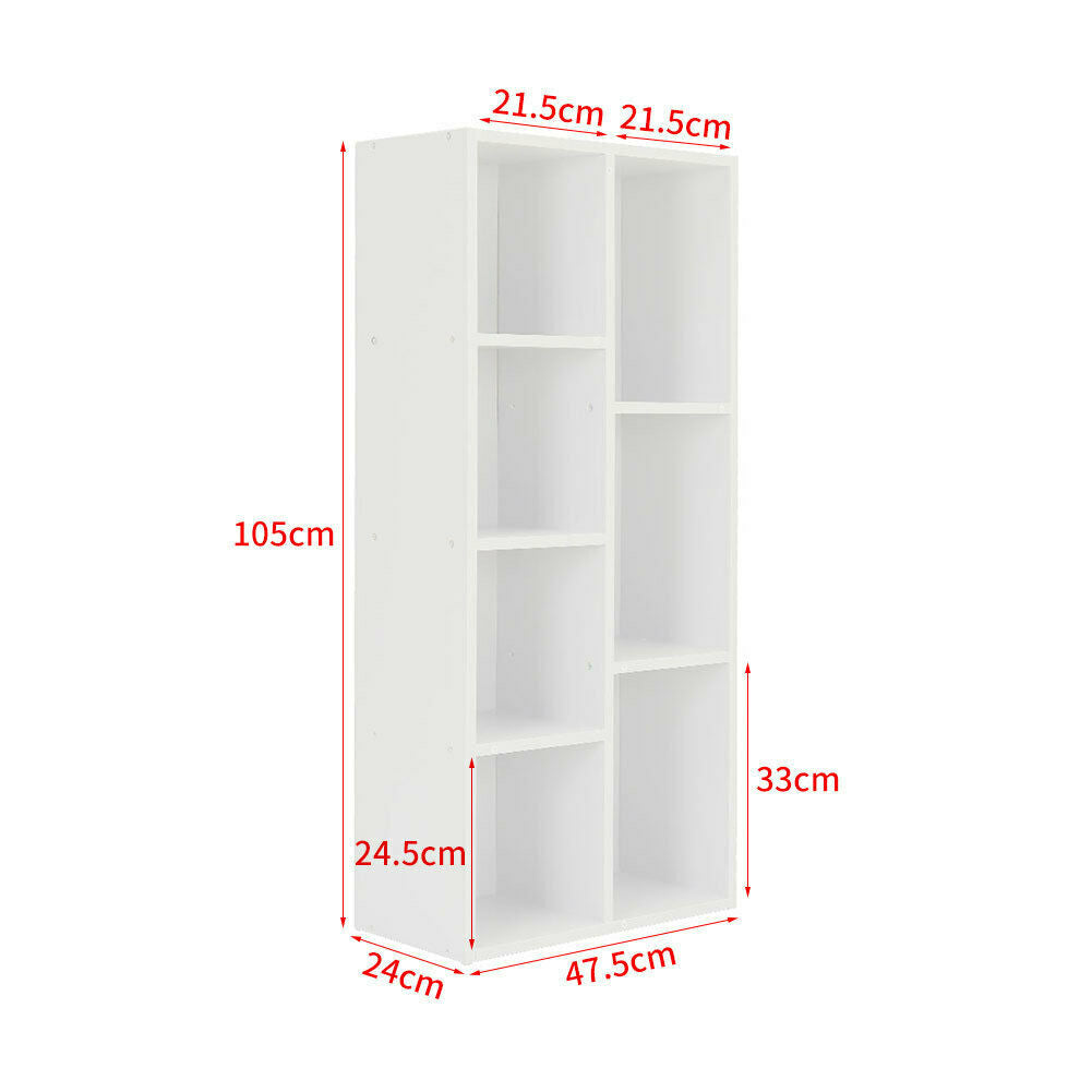 Cube 3 4 5 7 Tier Wooden Bookcase Bookshelf Storage Shelf Corner Display Stand