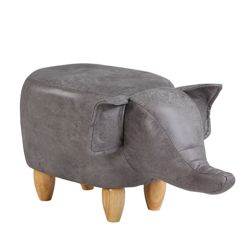 Upholstered Animal Shaped Ottoman Ride-on Footrest Stool Rest Seat TOY Kids New