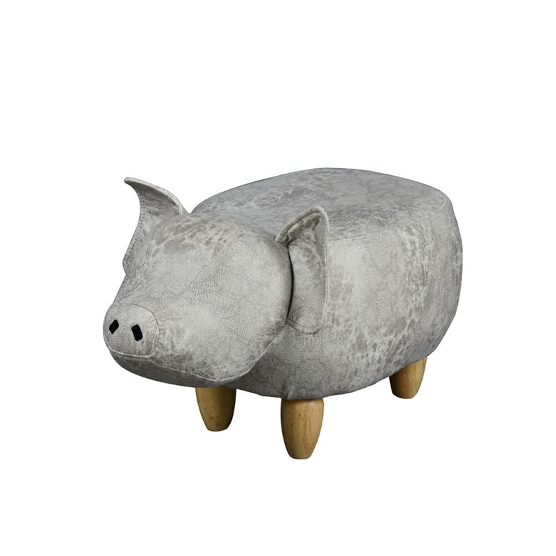 Upholstered Animal Shaped Ottoman Ride-on Footrest Stool Rest Seat TOY Kids New