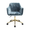 Velvet Office Chair Swivel Computer Desk Armchair Adjustable Padded Seat Home UK