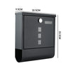 Outdoor Wall Mounted Mailbox Lockable Steel Mail Letter Post Secure Box Postbox