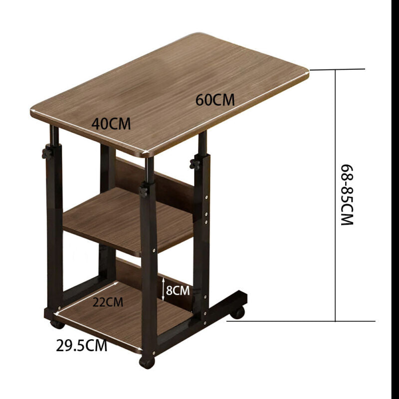 Adjustable Mobile Laptop Table Notebook Desk Sofa Bed Tray Computer StorageShelf