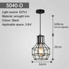 Industrial Geometric Ceiling Pendant Light Shade Retro Metal Cage Lampshade E27