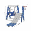 4 in 1 Kids Climbing Frame Swing Slide Sets Garden Play Set with Basketball Hoop