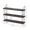 Industrial Wire Style Floating Shelves Adjustable Rustic Wall Shelf Room Display