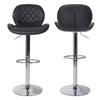 2PCS Bar Stools Gas Lift Swivel Stool Pub Club Cafe Breakfast Chair Faux Leather