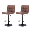 2x Bar Stools Swivel Gas Lift Kitchen Stool Faux Leather Padded Chairs Breakfast