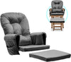 ONPNO Replacement Velvet Cushions 5PCS Set for Glider Rocking Chair and Stool
