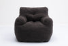 Upholstered Soft Fabric Tufed Bean Bag Foam Memory Resilience Sponge Chair BT