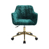 Velvet Office Chair Swivel Computer Desk Armchair Adjustable Padded Seat Home UK