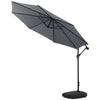 3M Hanging Outdoor Banana Patio Umbrella Cantilever Shelter Garden Sun Parasol