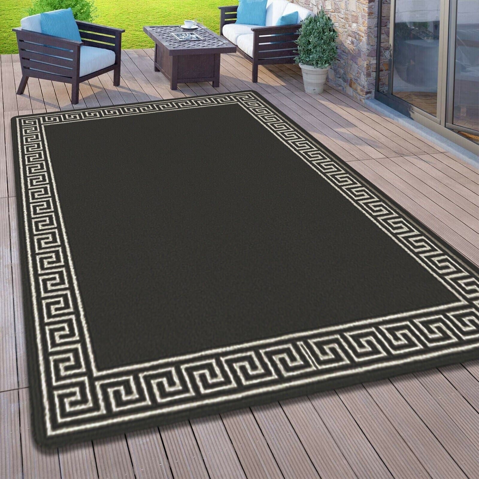 Non Slip Extra Large Outdoor Rugs Garden Patio Carpet Washable Back Door Mats