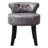 Velvet Makeup Vanity Stool Chair Padded Seat w/ Wooden Legs Dressing Table Stool