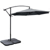 3M Banana Cantilever Umbrella Garden Parasol Sun Shade Patio Hanging Tilt Crank