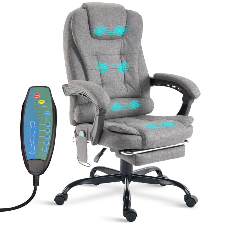 Massage Office Chair Computer Gaming Seat Swivel Recliner Chair With Footrest