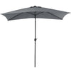 2x3M Garden Parasol Rectangle Umbrella Sun Shade Outdoor Patio Beach Crank Tilt