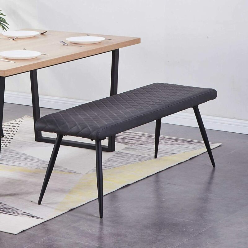 Set of 2 Velvet/PU Dining Chairs and Bench Chairs Padded Home kitchen Furniture