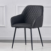 Set of 2/4 Dining Chairs Velvet Padded Seat Metal Legs High Back Chairs Kitchen