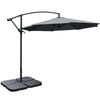 Sun Parasol Garden Sun Shade Umbrella Patio Outdoor Banana Parasol with Base Kit