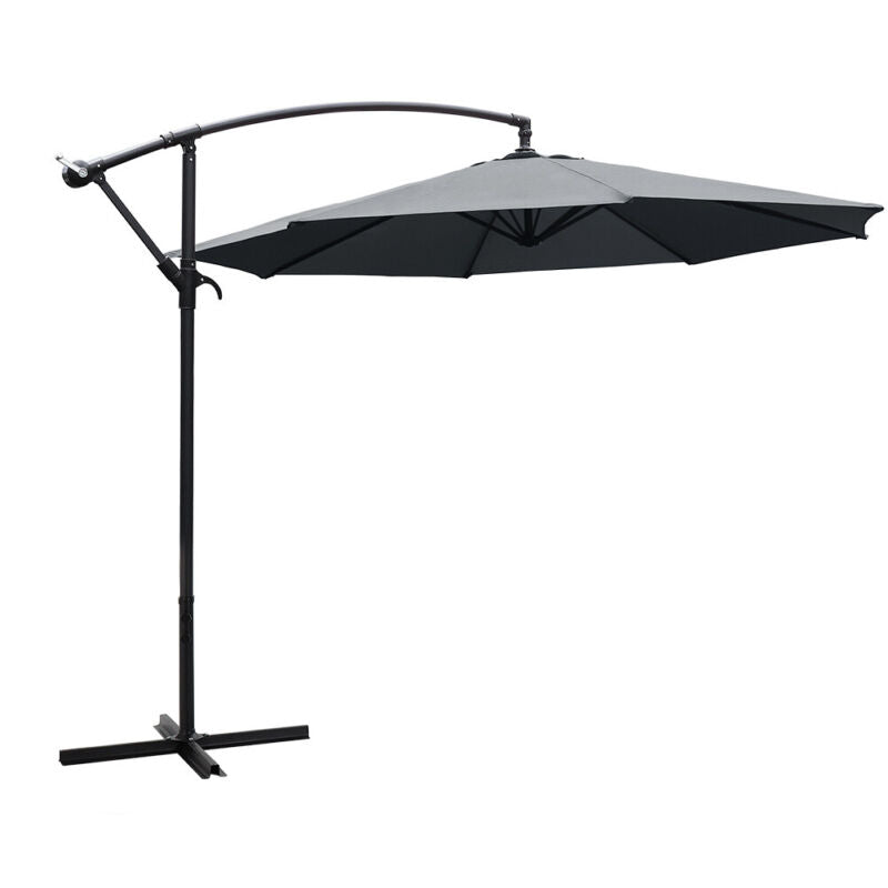 Sun Parasol Garden Sun Shade Umbrella Patio Outdoor Banana Parasol with Base Kit