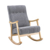Solid Wood Frame Rocking Chairs Shell Back Rocker Sofa Cashmere Cushion Armchair